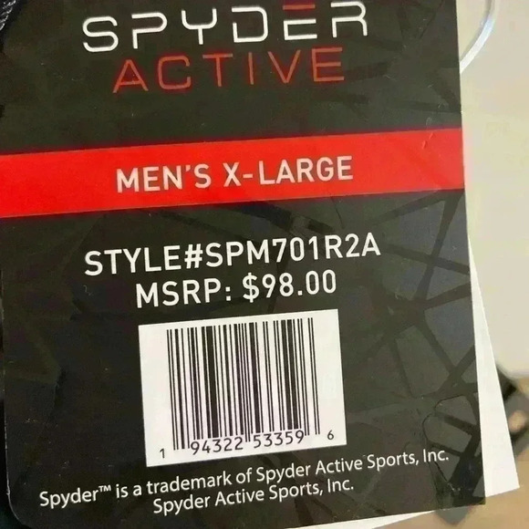 Spyder active men’s grey joggers zip up pockets stretch quick dry. XL. NWT - Picture 9 of 9